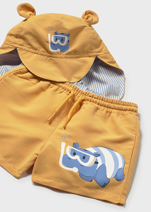 Completo Boxer Mare E Cappello Parasole