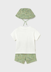 Completo Safari 3 Pezzi T-Shirt Shorts E Cappello