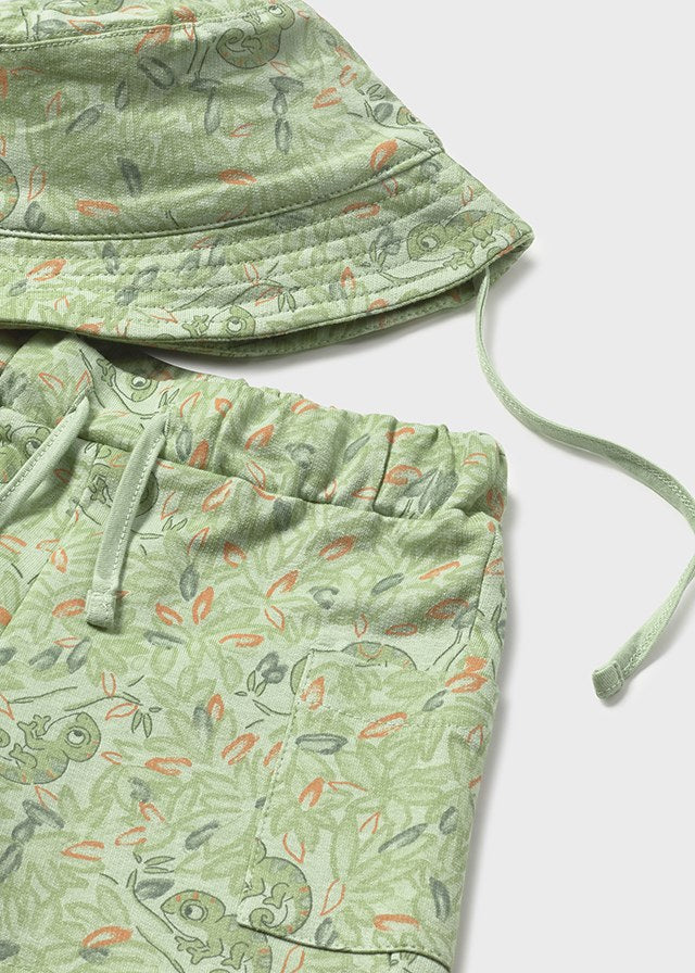 Completo Safari 3 Pezzi T-Shirt Shorts E Cappello