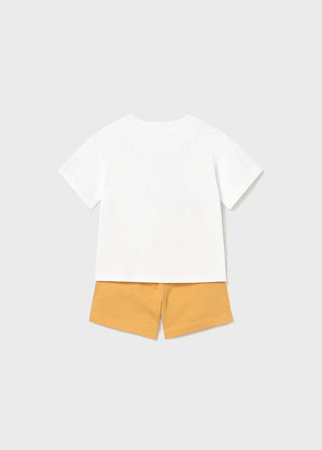 Completo 2 Pezzi T-Shirt E Shorts Gialli