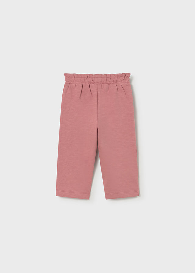 Completo 3 Pezzi T-Shirt Felpa Con Zip E Pantaloni Rosa