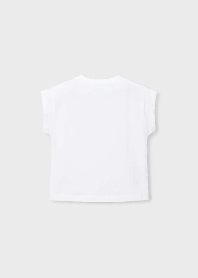 Maglia Bianca Bimba Con Grafica