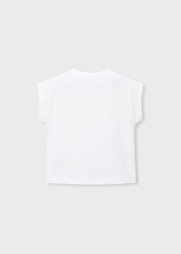 Maglia Bianca Bimba Con Grafica