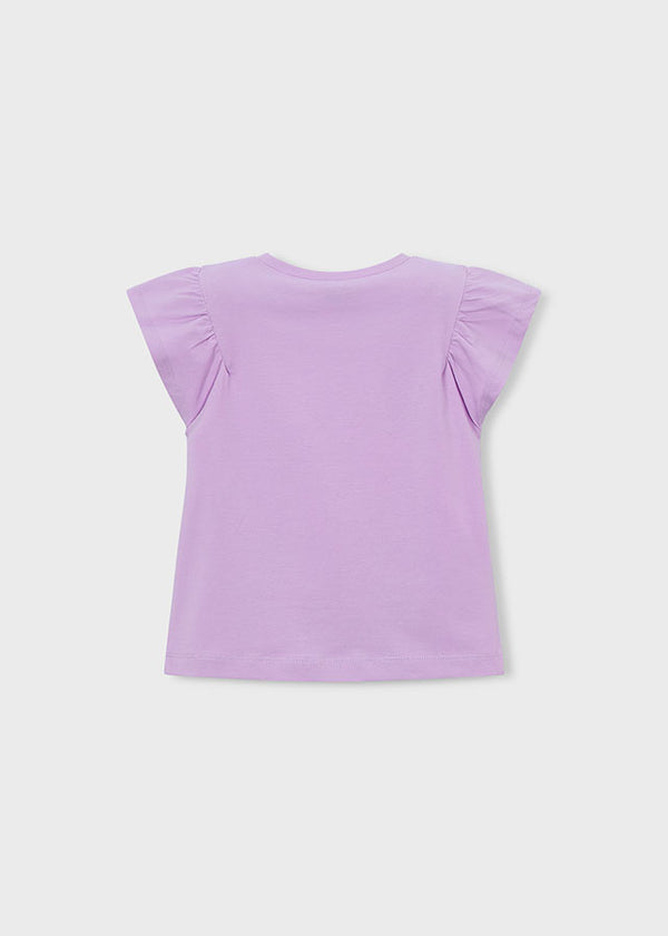 T-Shirt Lilla Con Grafica