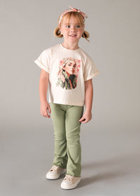 T-Shirt Con Grafica E Fascia A Fiori