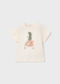 T-Shirt Con Stampa Ragazza