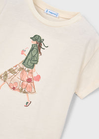 T-Shirt Con Stampa Ragazza
