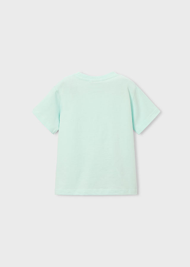 T-Shirt Verde Acqua Con Stampa Vespa Style
