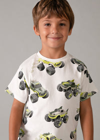 T-Shirt Bambino Con Stampa Monster Truck