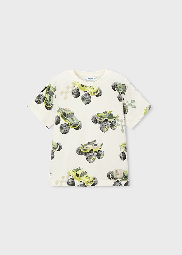 T-Shirt Bambino Con Stampa Monster Truck