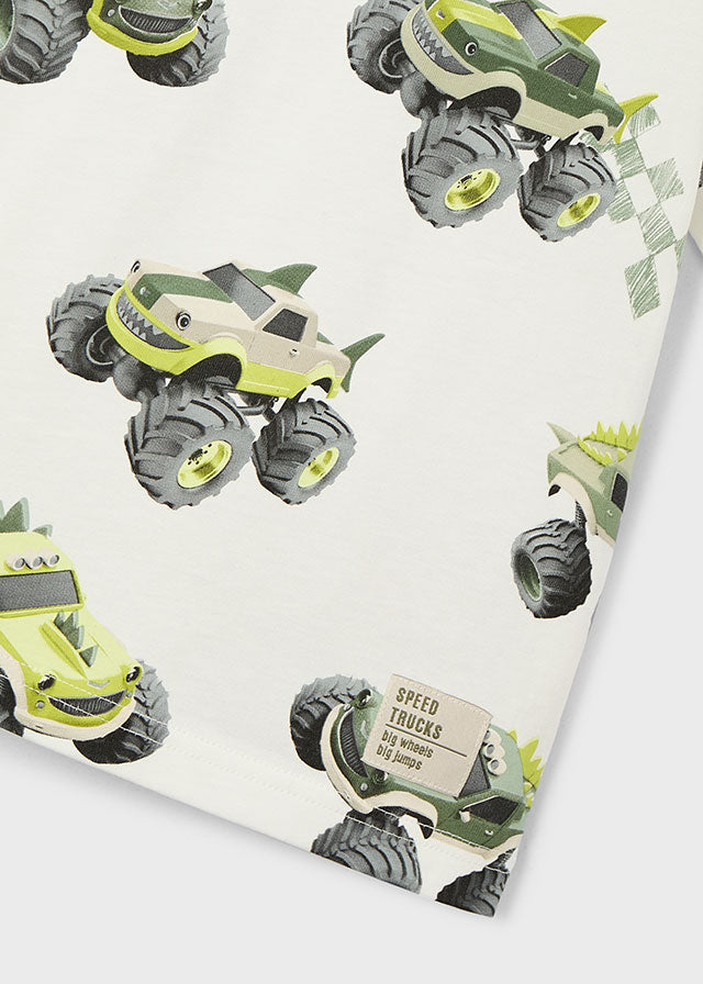 T-Shirt Bambino Con Stampa Monster Truck