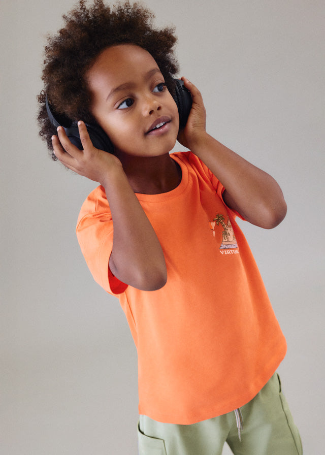 T-Shirt Pixel Art Arancione