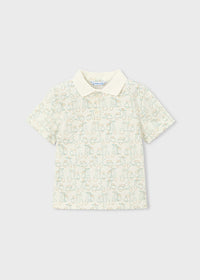Polo Panna Con Stampa Scooter Vintage