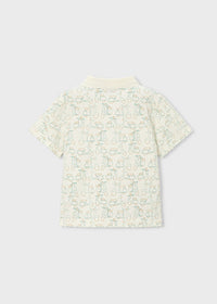 Polo Panna Con Stampa Scooter Vintage