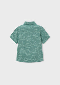 Camicia Mayoral Verde Con Stampa Scooter Vintage