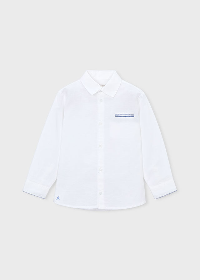 Camicia Elegante Bianca Manica Lunga