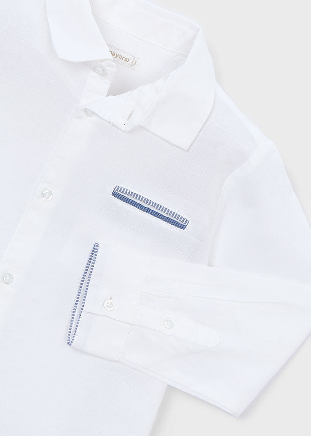 Camicia Elegante Bianca Manica Lunga