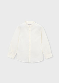 Camicia Bambino Bianca Con Colletto Alla Coreana