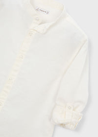 Camicia Bambino Bianca Con Colletto Alla Coreana