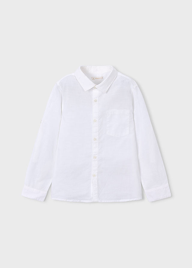 Camicia Bianca Classica A Manica Lunga
