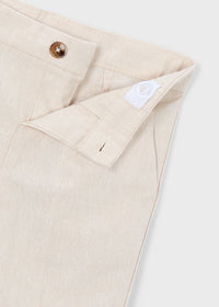 Bermuda Elegante In Misto Lino Sabbia