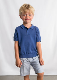 Bermuda Elegante In Misto Lino Azzurro