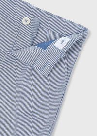 Bermuda Elegante In Misto Lino Azzurro