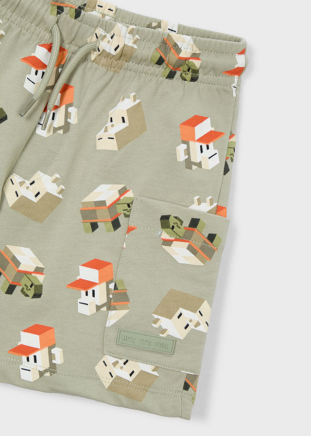 Bermuda All-Over Pixel Art Verde