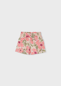 Pantaloncino Mayoral A Fiori Rosa E Pesca