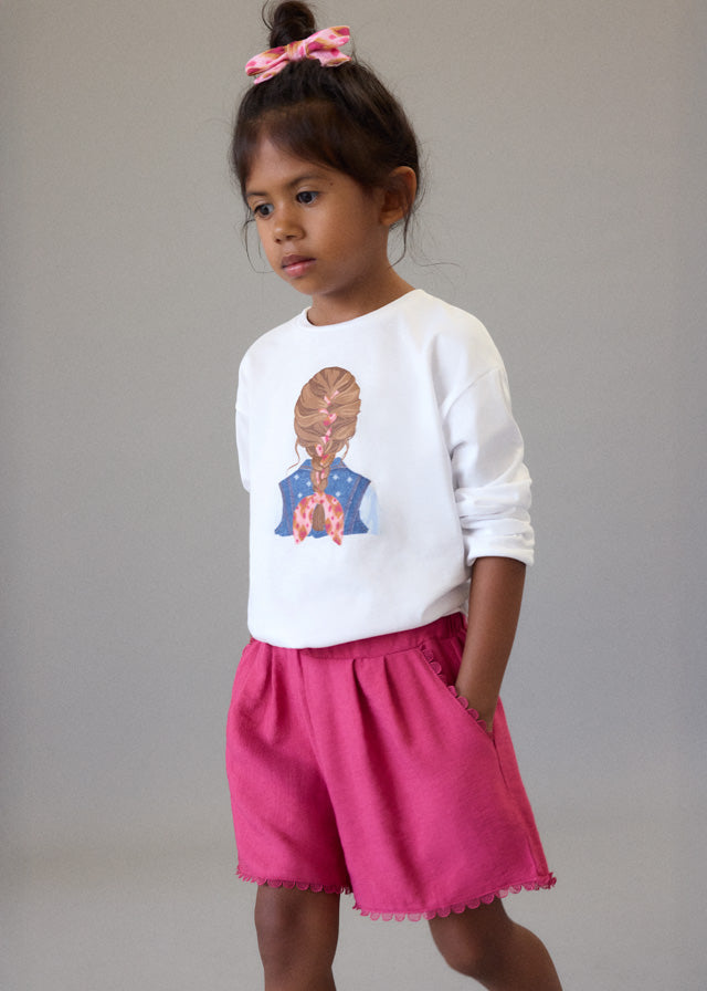 Bermuda Mayoral Bambina Color Lampone