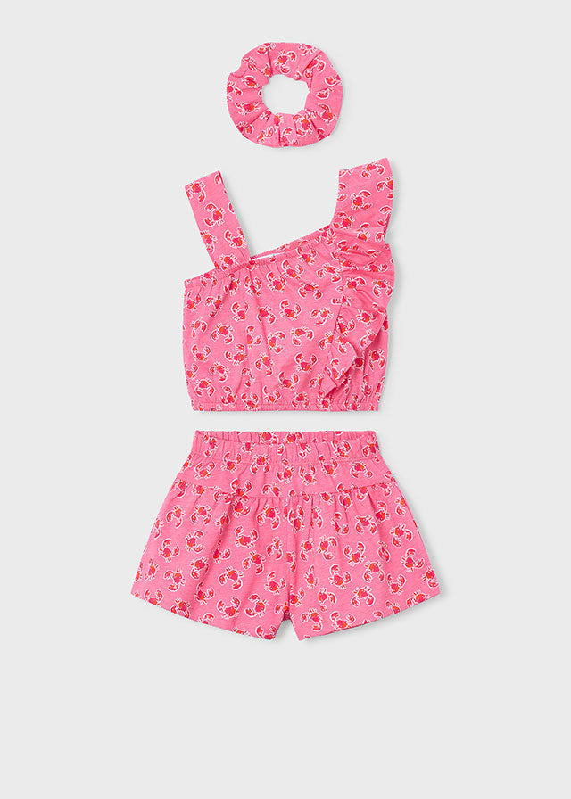 Completo 3 Pezzi Top Monospalla Short
