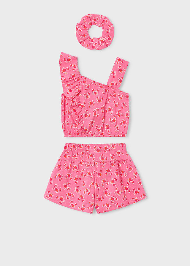 Completo 3 Pezzi Top Monospalla Short