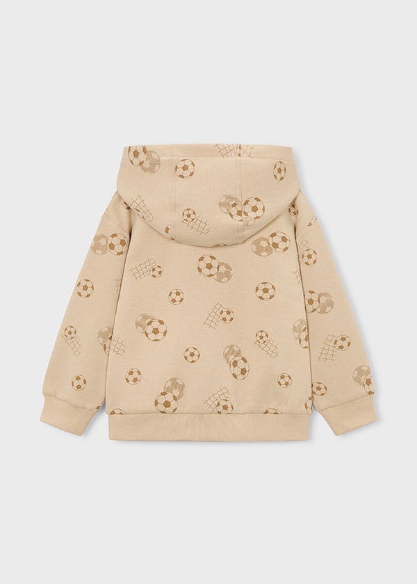 Felpa Con Cappuccio Sabbia A Tema Calcio