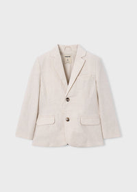 Giacca Elegante In Misto Lino A Beige