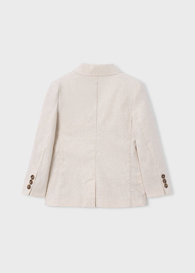Giacca Elegante In Misto Lino A Beige