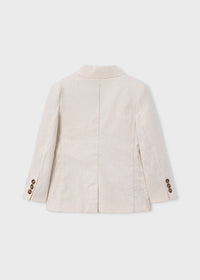 Giacca Elegante In Misto Lino A Beige