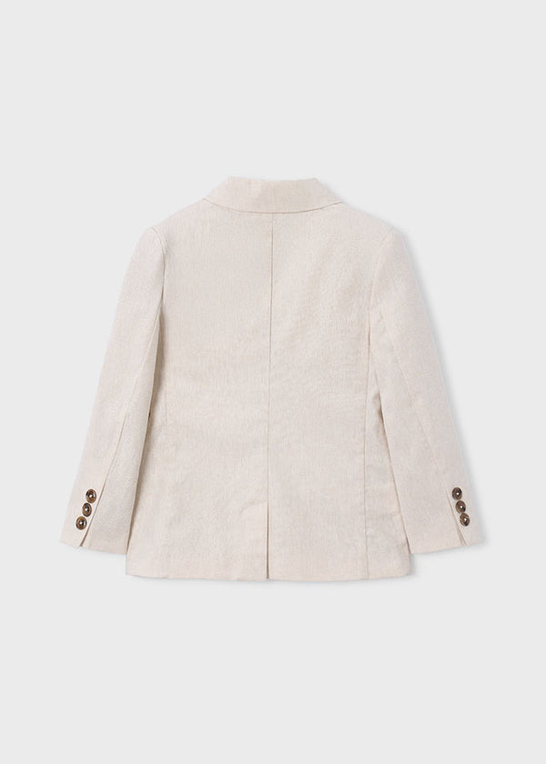 Giacca Elegante In Misto Lino A Beige