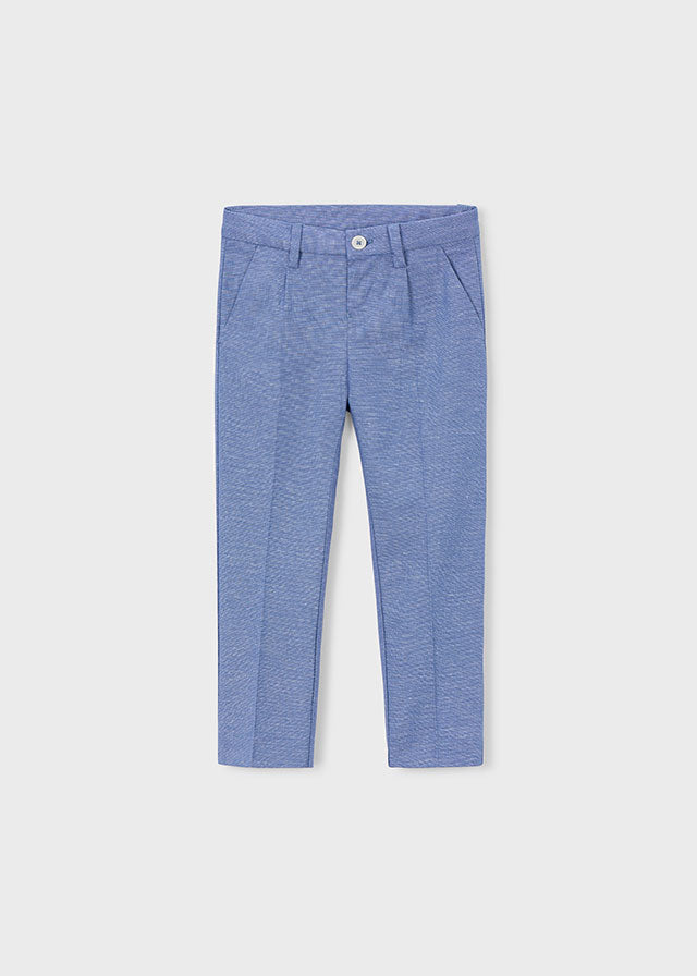 Pantalone Elegante Chino Slim Fit Azzurro