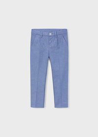 Pantalone Elegante Chino Slim Fit Azzurro