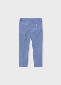 Pantalone Elegante Chino Slim Fit Azzurro