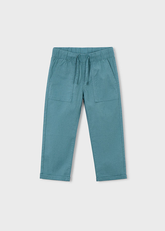 Pantaloni Jogger Ragazzo Color Petrolio