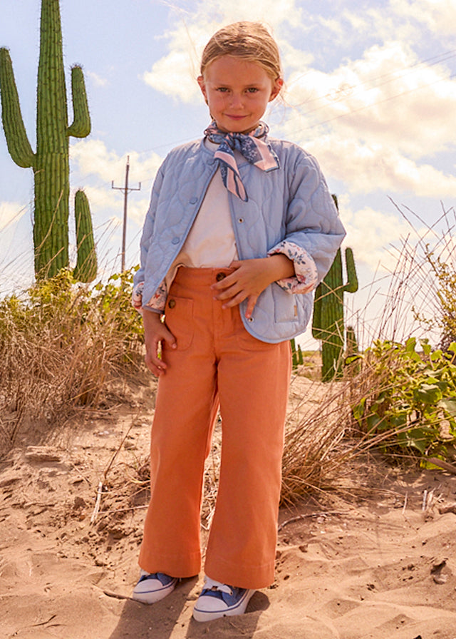 Pantalone In Cotone Arancio Chiaro