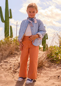 Pantalone In Cotone Arancio Chiaro