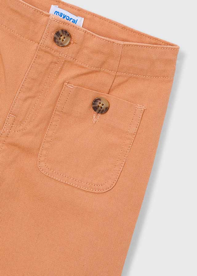 Pantalone In Cotone Arancio Chiaro