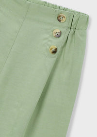 Pantalone Con Bottoni Decorativi Verde
