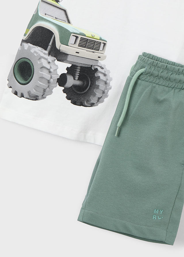 Completo Mayoral T-Shirt E Bermuda Verde