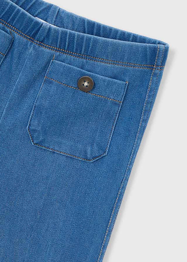 Jeggings In Denim Elasticizzato Con Tasche
