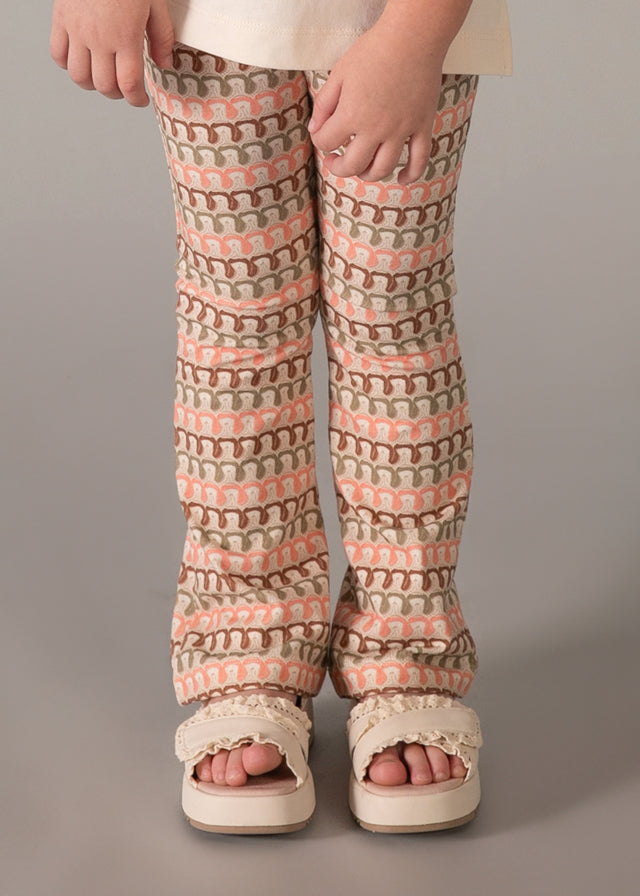 Set 2 Pezzi T-Shirt Rosa E Pantalone A Zampa