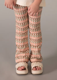 Set 2 Pezzi T-Shirt Rosa E Pantalone A Zampa