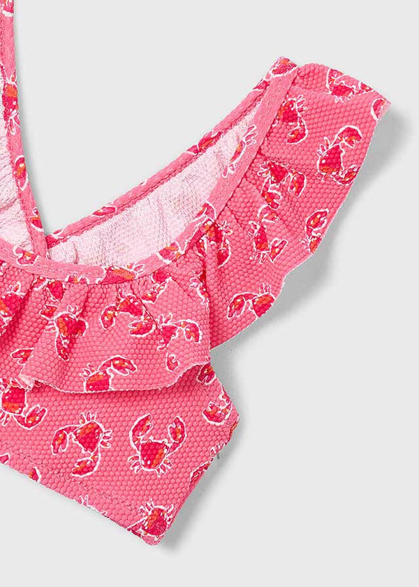 Bikini Stretch Con Micro-Stampa Rosa